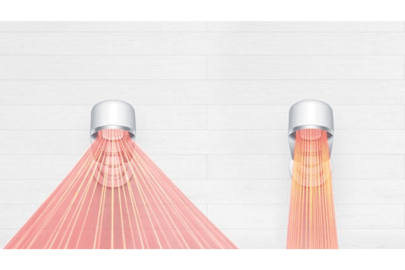 Der Jet Focus und die Verteilungsfunktion des Dyson Hot+Cool AM09 Ventilators und Heizlüfters